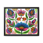 Framed Dhaka Rickshaw Folk Art Canvas