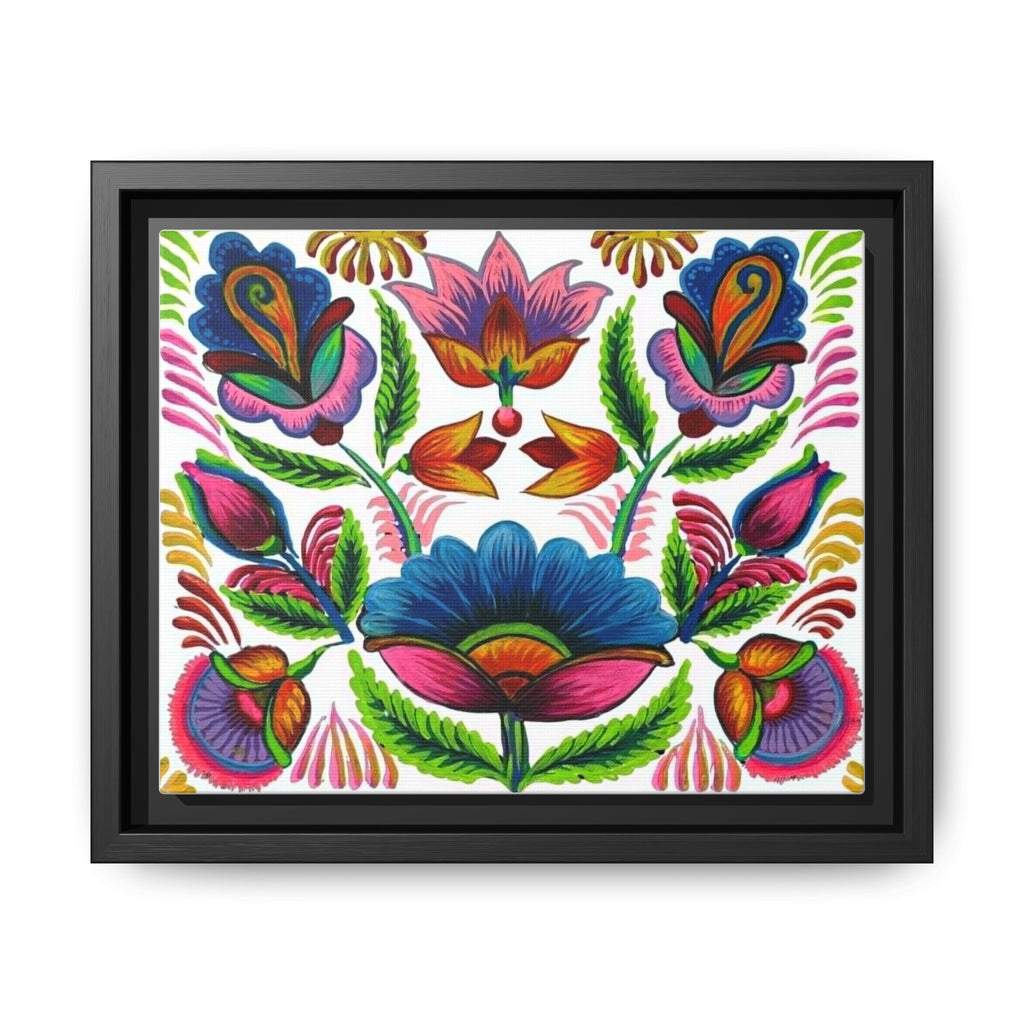 Framed Dhaka Rickshaw Folk Art Canvas