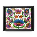 Framed Dhaka Rickshaw Folk Art Canvas