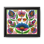 Framed Dhaka Rickshaw Folk Art Canvas