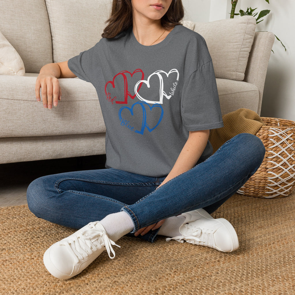 Patriotic Red White & Blue Heart T-Shirt