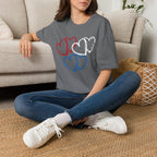 Patriotic Red White & Blue Heart T-Shirt