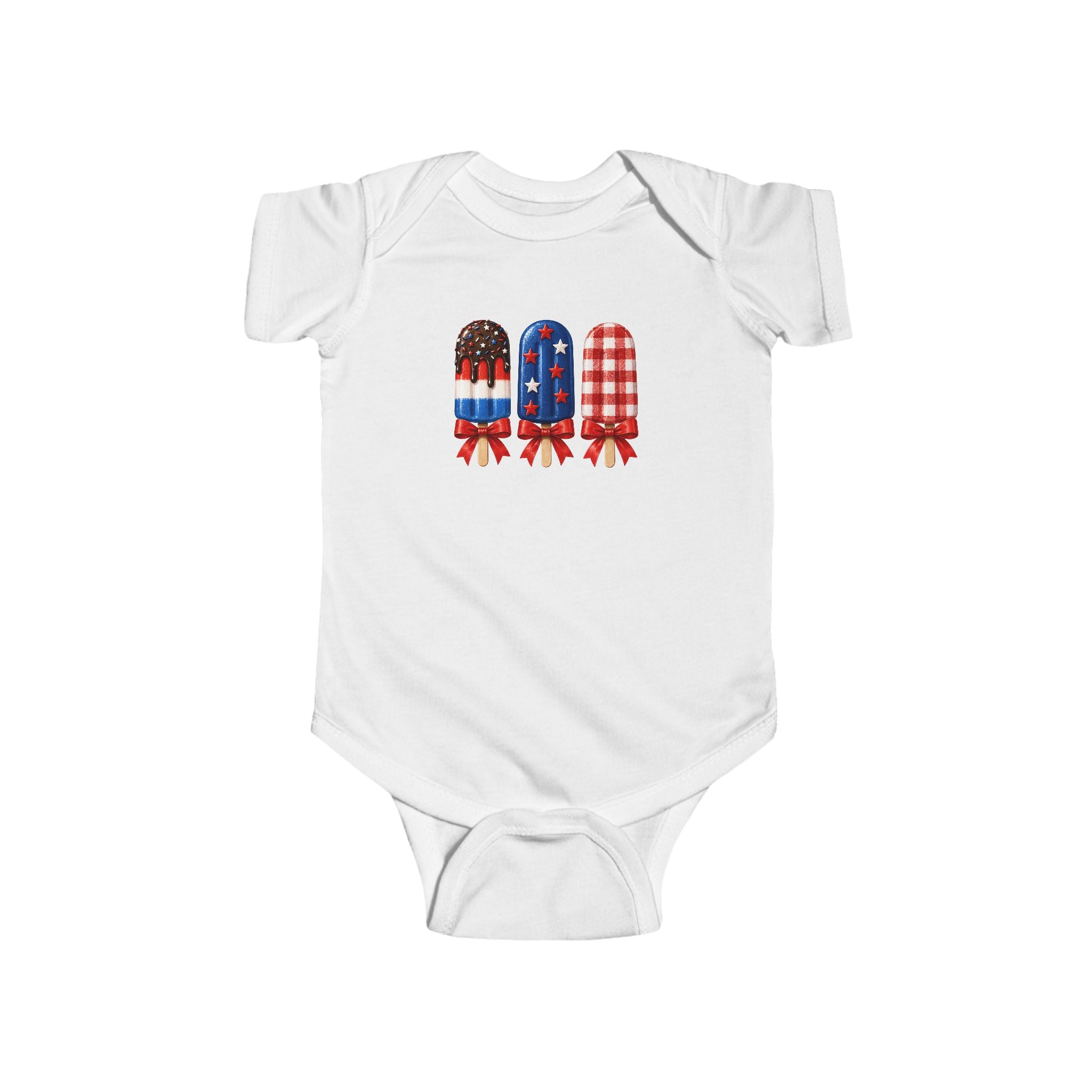 Patriotic Popsicle Baby Bodysuit – 4th of July Infant Onesie