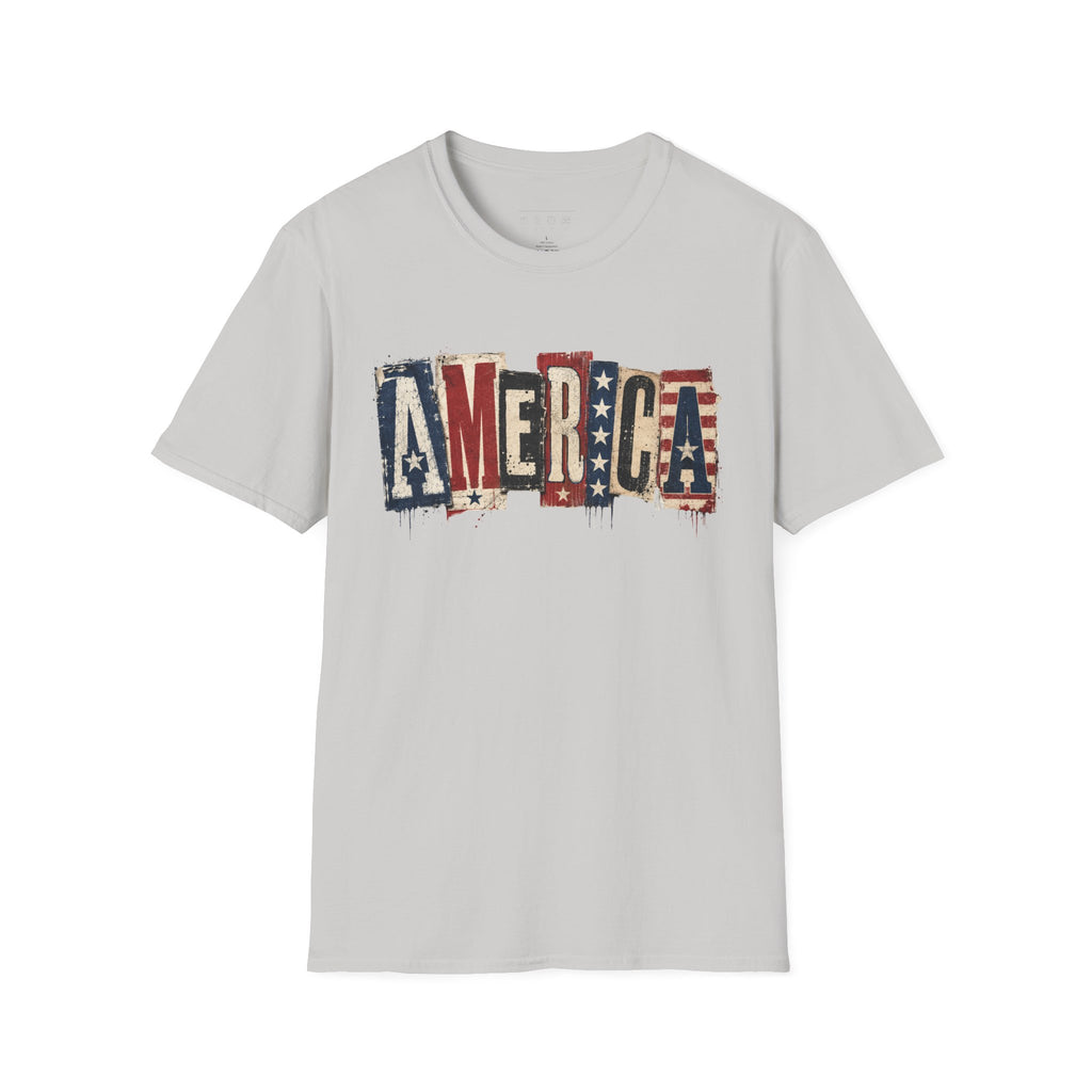 America Vintage Flag T-Shirt — Patriotic USA Graphic Tee for 4th of July