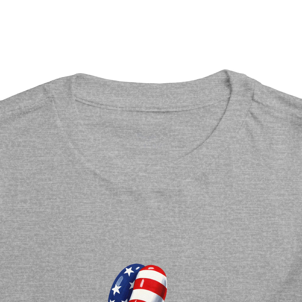 Toddler Tee Patriotic Balloon Dog  — USA Flag 4th of July Shirt