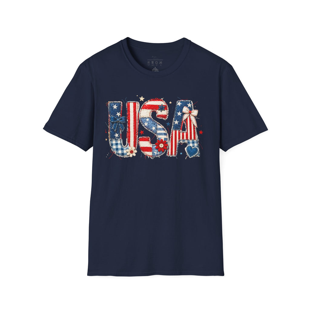 USA Patriotic T-Shirt — Red White Blue Americana Graphic Tee