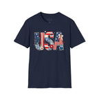 USA Patriotic T-Shirt — Red White Blue Americana Graphic Tee