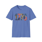 1776 Patriotic T-Shirt — American Flag & Camouflage Vintage Independence Tee