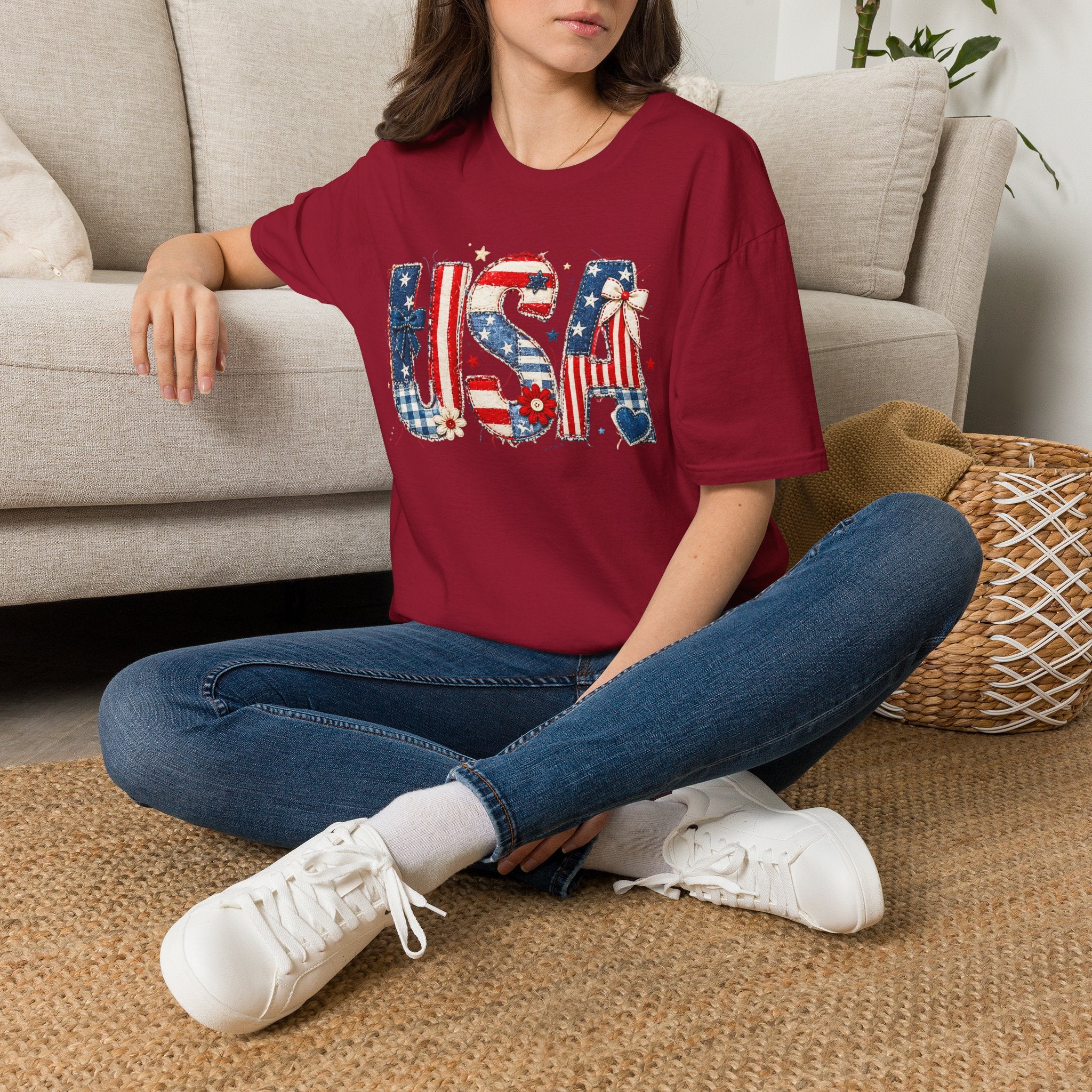 USA Patriotic T-Shirt — Red White Blue Americana Graphic Tee