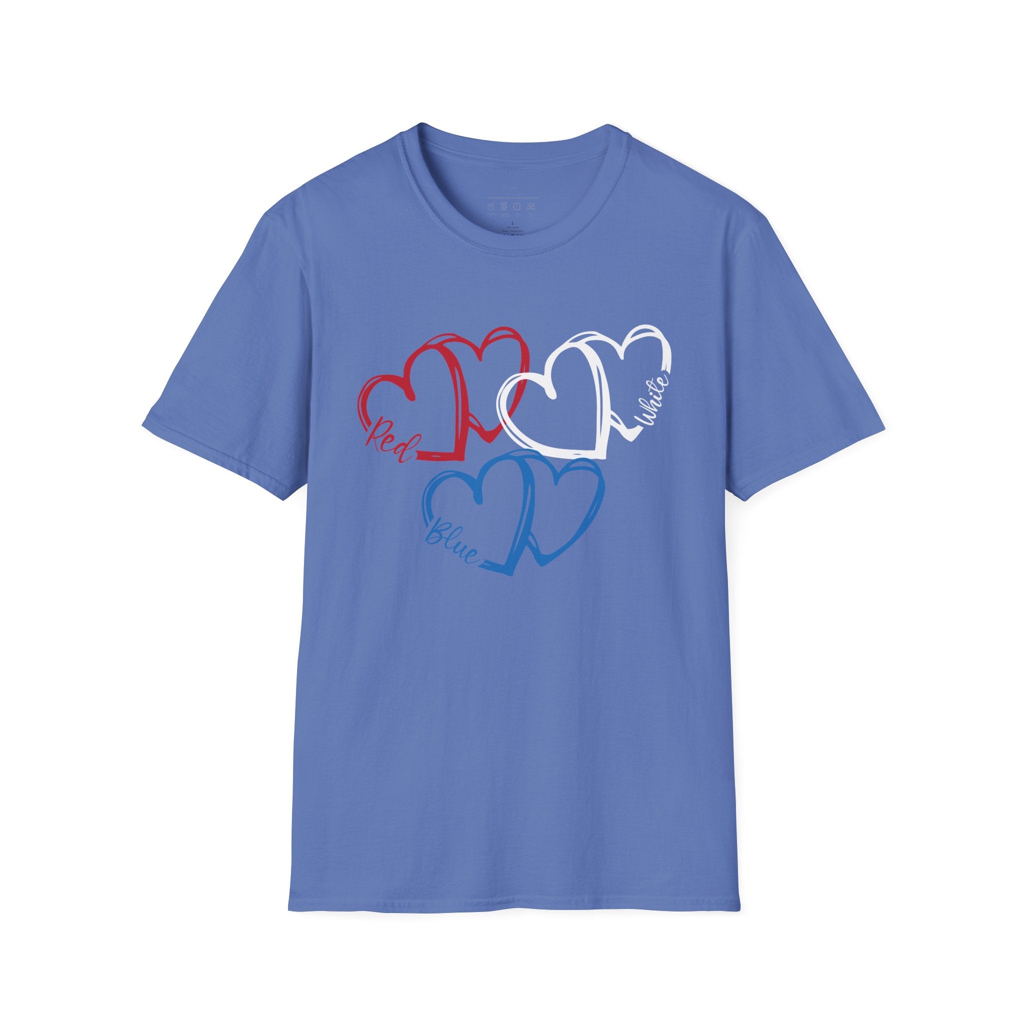 Patriotic Red White & Blue Heart T-Shirt