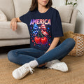 America Patriotic Cherry Graphic T-Shirt
