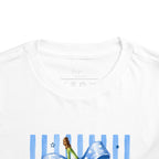 Toddler Tee Cherry Bow   — Cute Red Cherries with Blue Stripes