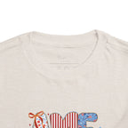 Toddler Tee America   — Patriotic Red White Blue Kids Shirt
