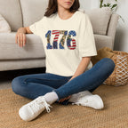 1776 Patriotic T-Shirt — American Flag & Camouflage Vintage Independence Tee