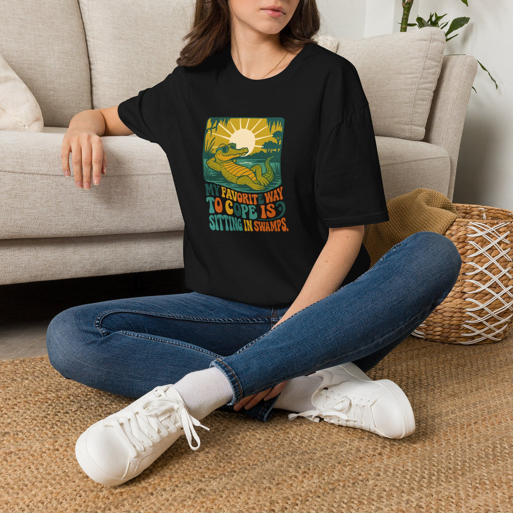Alligator lounging in swamp T-Shirt