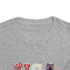 Toddler Tee - "USA" Patriotic Applique Short Sleeve
