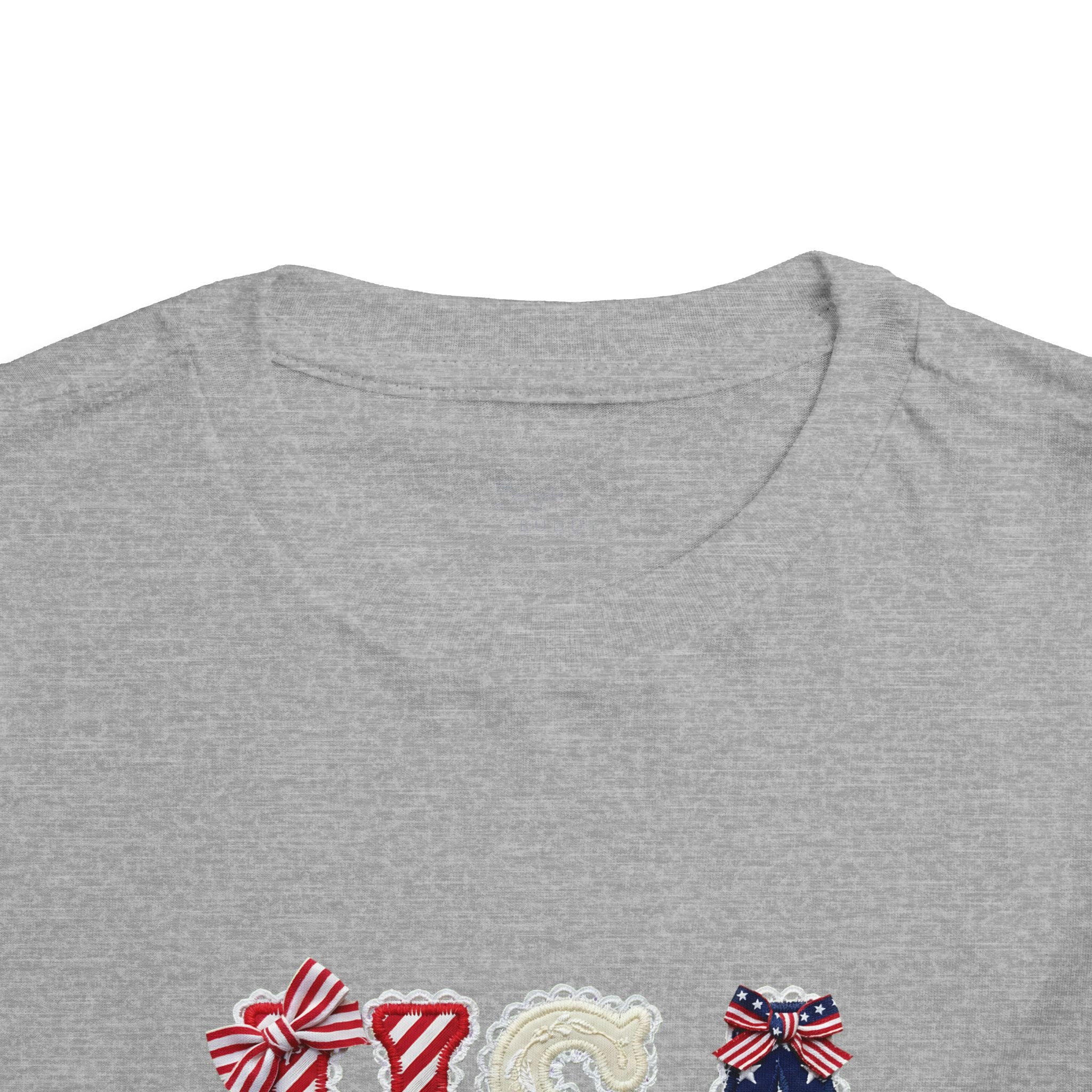 Toddler Tee - "USA" Patriotic Applique Short Sleeve