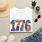 1776 Patriotic T-Shirt — American Flag & Camouflage Vintage Independence Tee