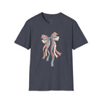 Bow Ribbon T-Shirt — Vintage Americana Floral & Gingham Bow Tee