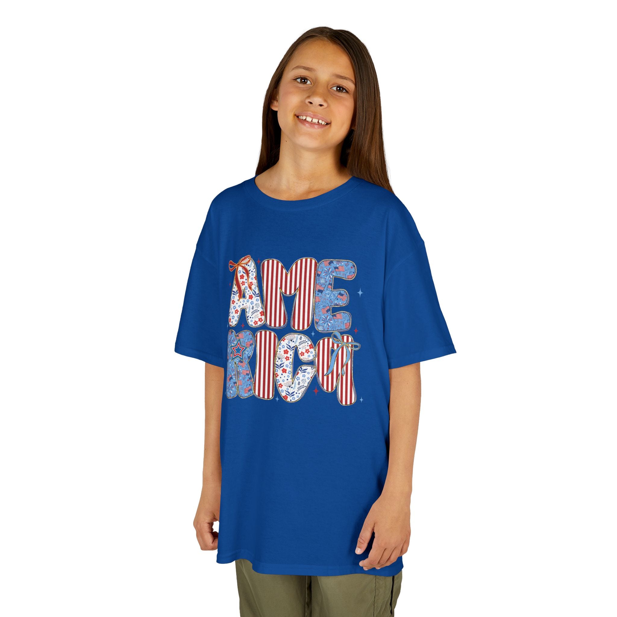 Youth, America Kid’s Tee — Patriotic Red White Blue Graphic