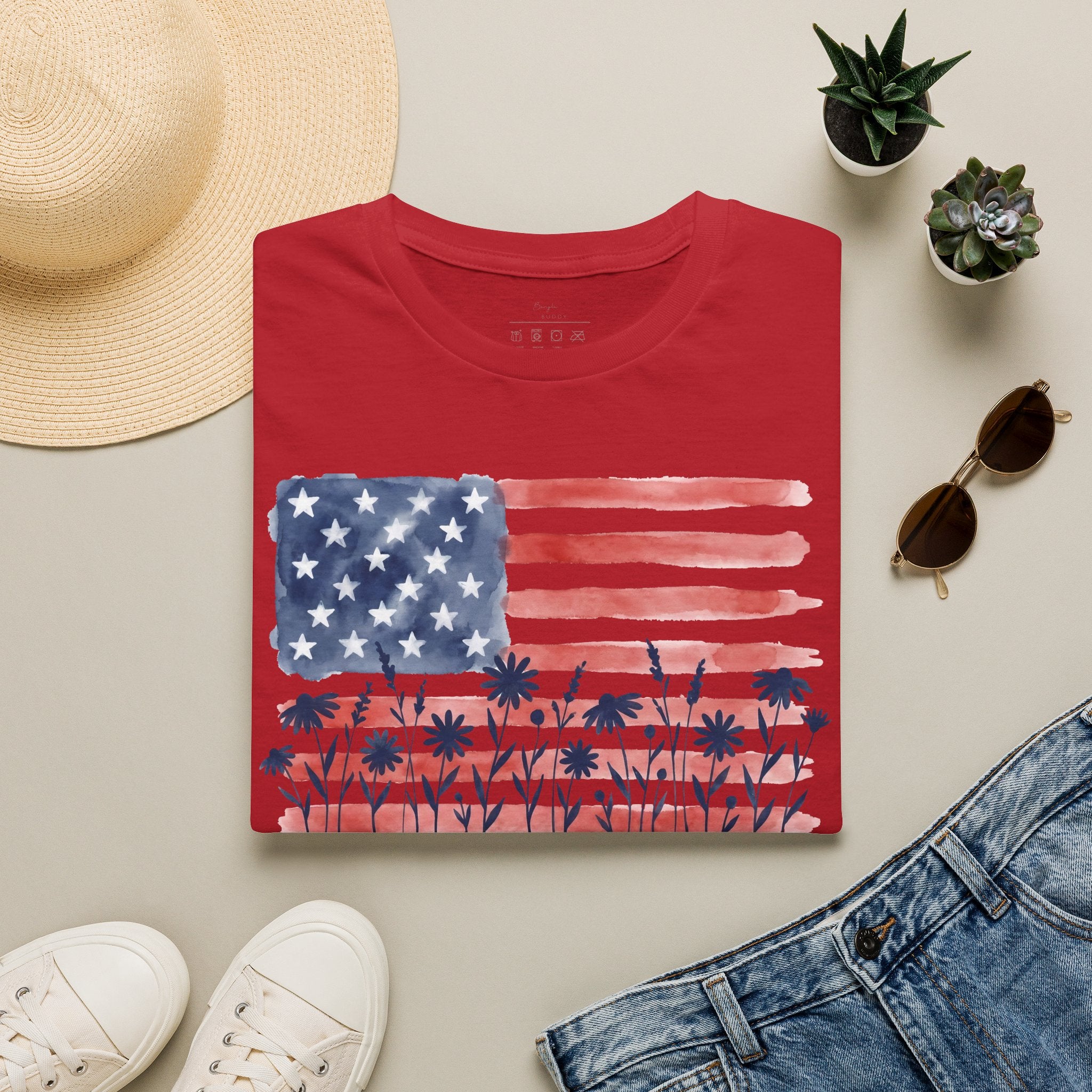 American Flag Palm Trees T-Shirt — “250 Years of Freedom” Patriotic Tee