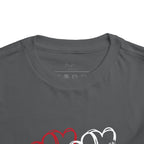 Toddler Tee — Red White Blue Heart Trio (Patriotic Kids Shirt)