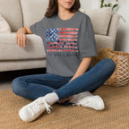 American Flag Palm Trees T-Shirt — “250 Years of Freedom” Patriotic Tee