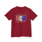 Youth, Kids USA Flag Splash T-Shirt — Patriotic Fourth of July Tee for Children