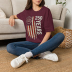 250 Years American Flag T-Shirt — 1776–2026 Patriotic Anniversary Tee