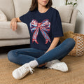 Patriotic Red White Blue Bow T-Shirt
