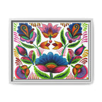 Framed Dhaka Rickshaw Folk Art Canvas