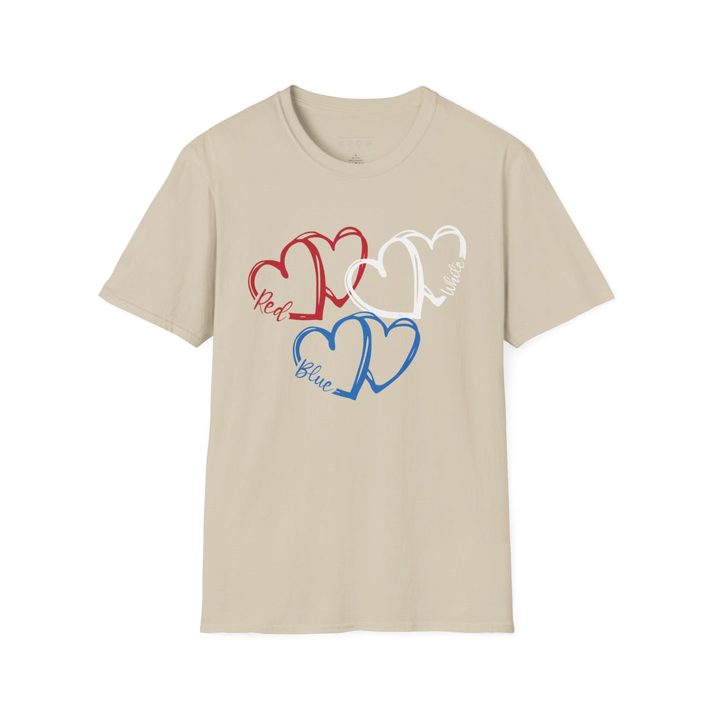 Patriotic Red White & Blue Heart T-Shirt