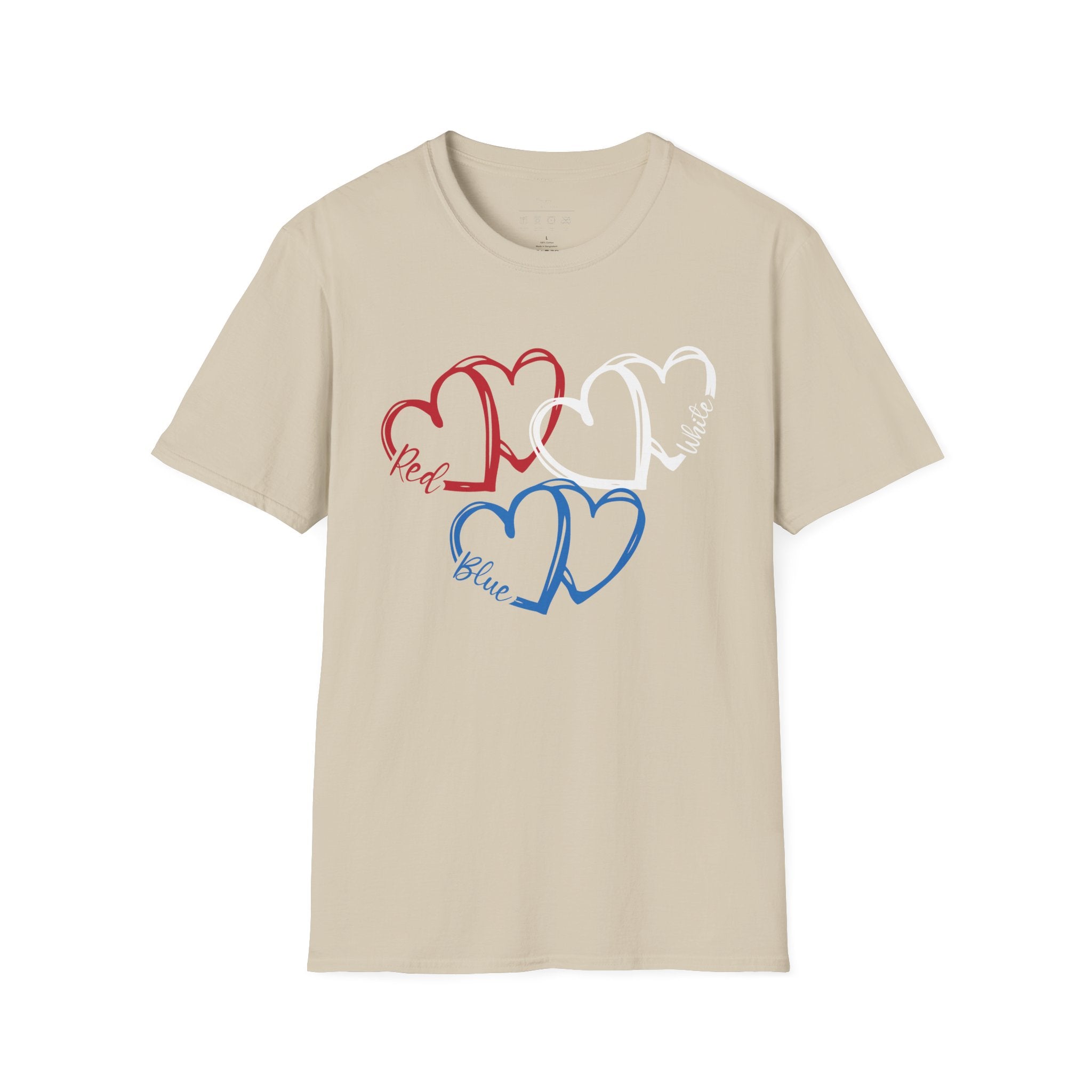 Patriotic Red White & Blue Heart T-Shirt