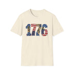 1776 Patriotic T-Shirt — American Flag & Camouflage Vintage Independence Tee