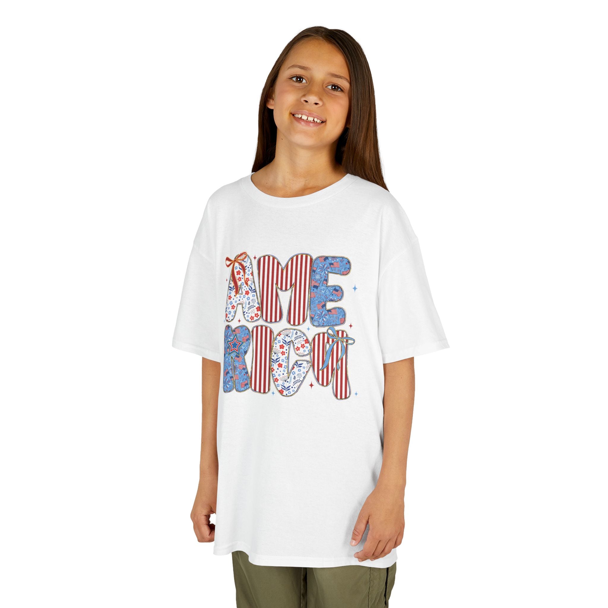 Youth, America Kid’s Tee — Patriotic Red White Blue Graphic