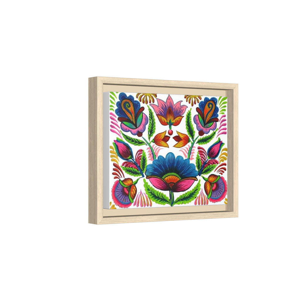 Framed Dhaka Rickshaw Folk Art Canvas
