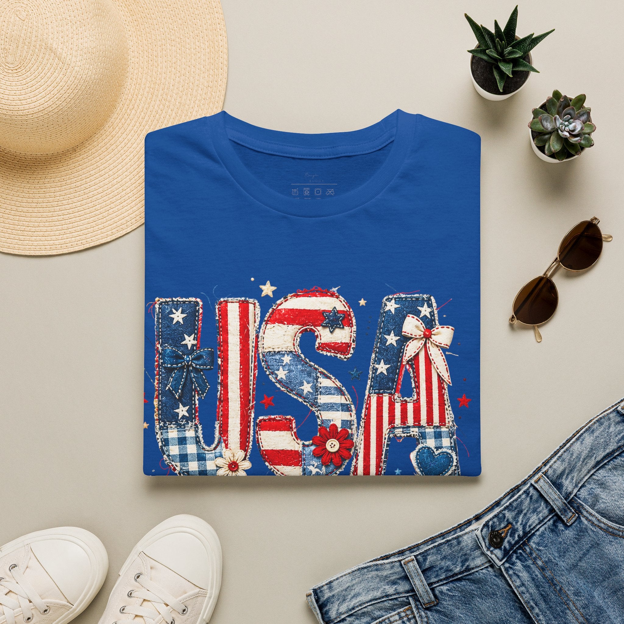 USA Patriotic T-Shirt — Red White Blue Americana Graphic Tee