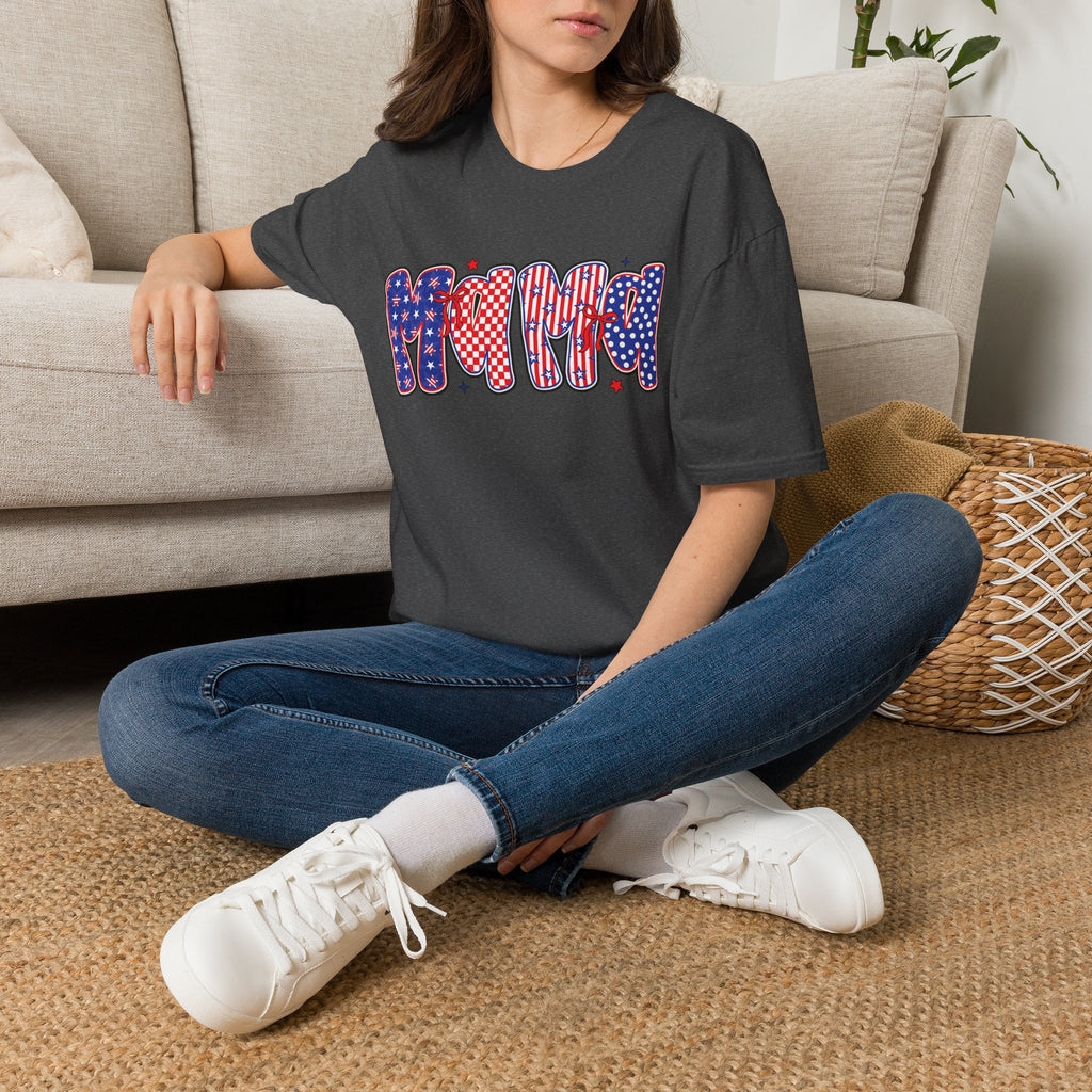 Mama Patriotic American Flag T-Shirt — Fourth of July Mom Tee