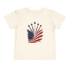 Toddler Tee - Patriotic American Flag Jet Spray Design (Fourth of July)