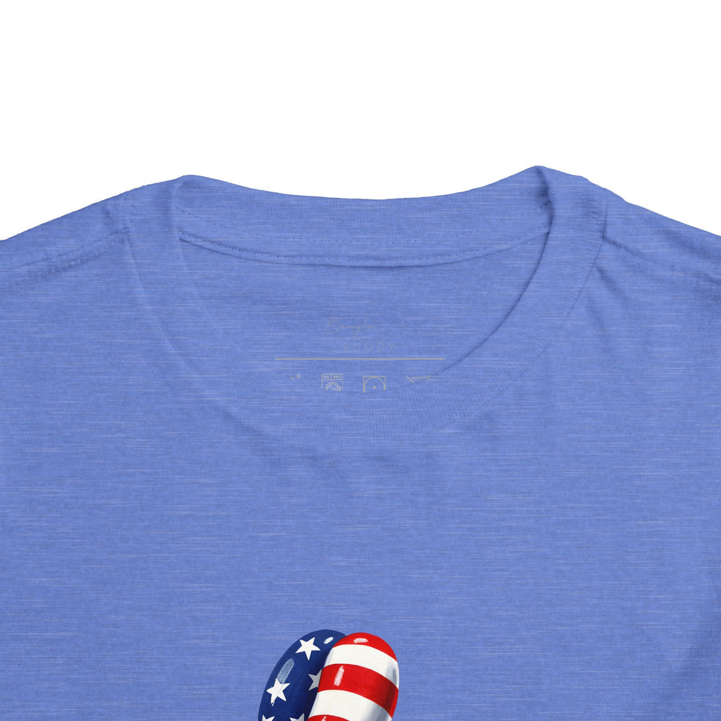 Toddler Tee Patriotic Balloon Dog  — USA Flag 4th of July Shirt