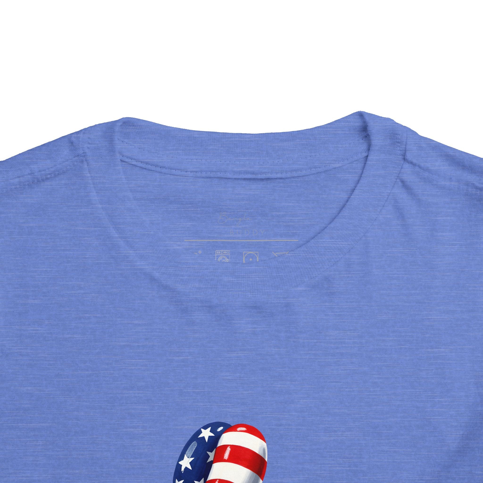Toddler Tee Patriotic Balloon Dog  — USA Flag 4th of July Shirt