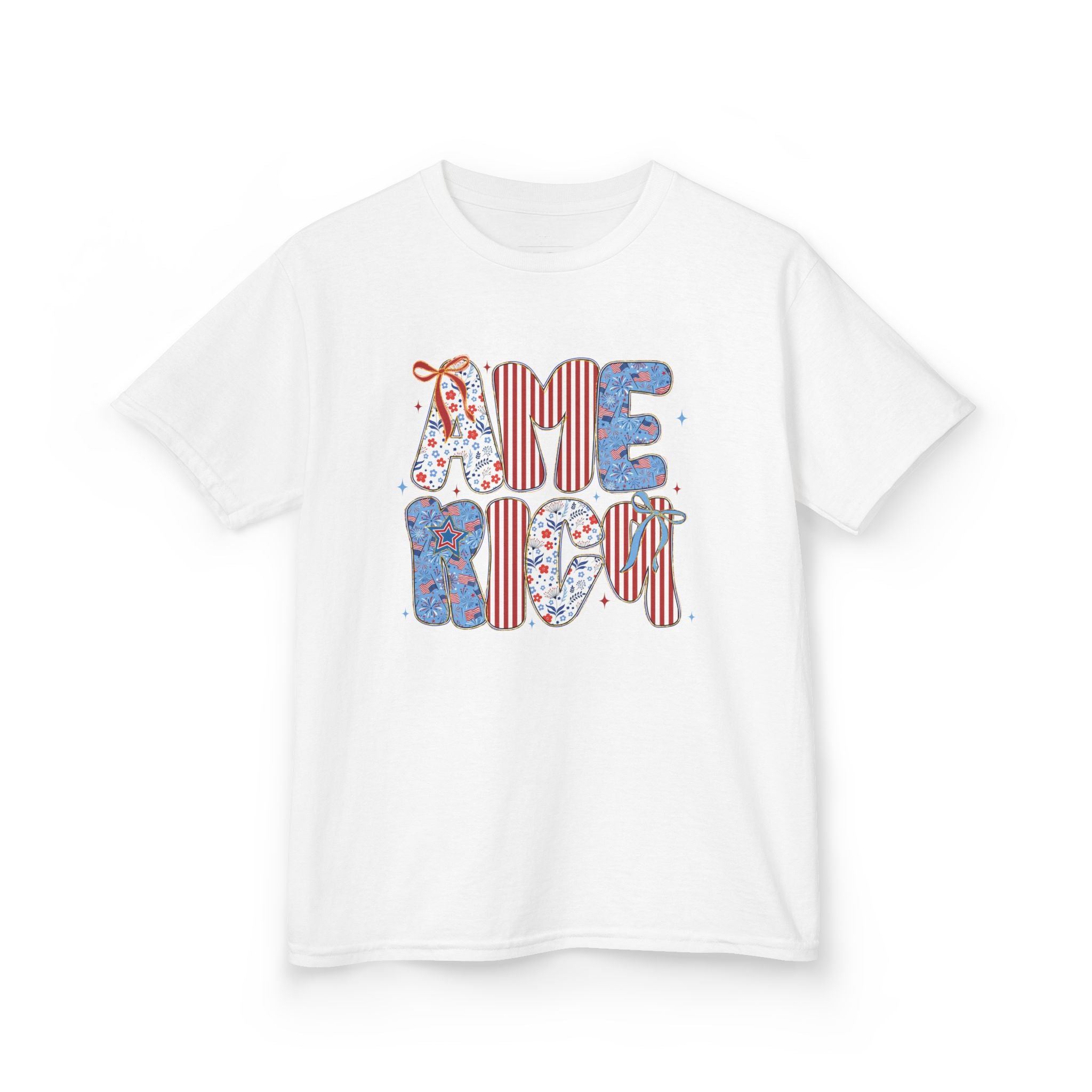 Youth, America Kid’s Tee — Patriotic Red White Blue Graphic
