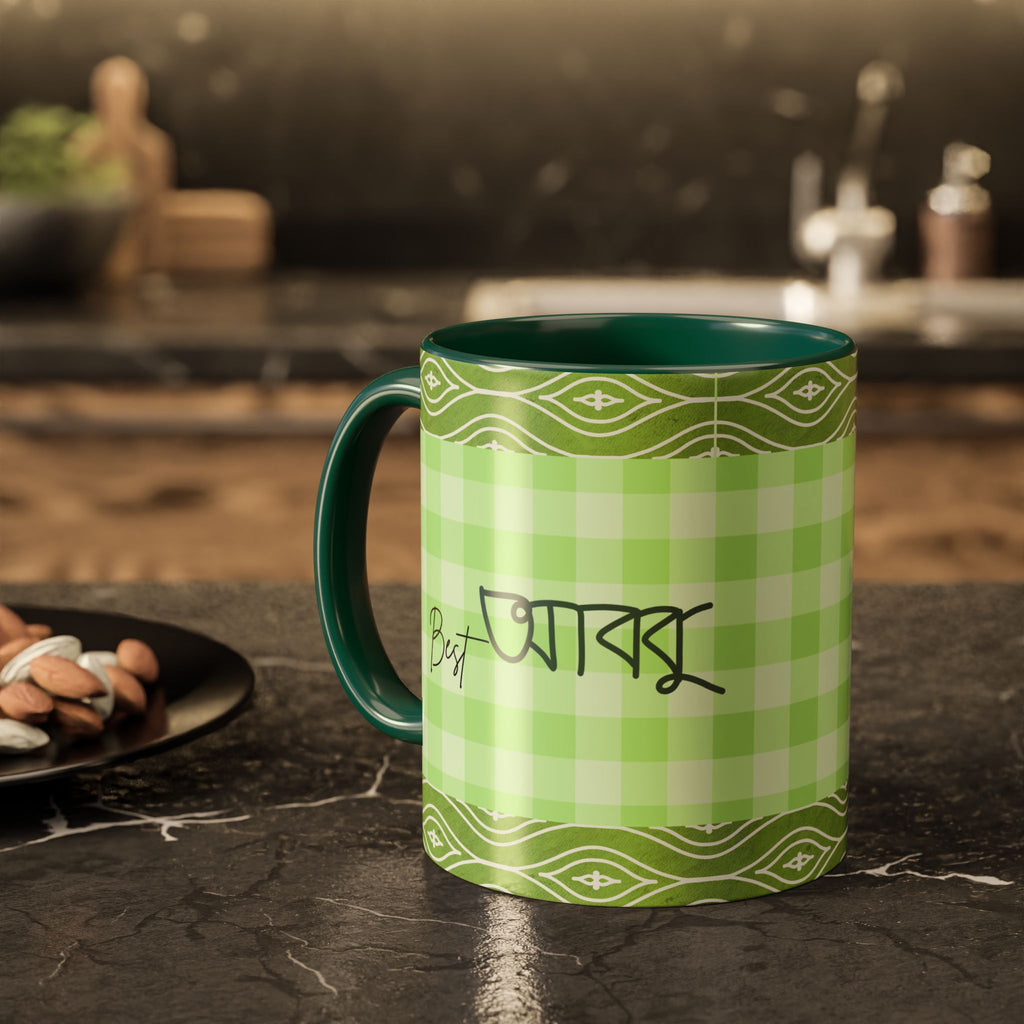 Best Abbu Mug — Green Plaid