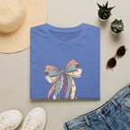 Bow Ribbon T-Shirt — Vintage Americana Floral & Gingham Bow Tee