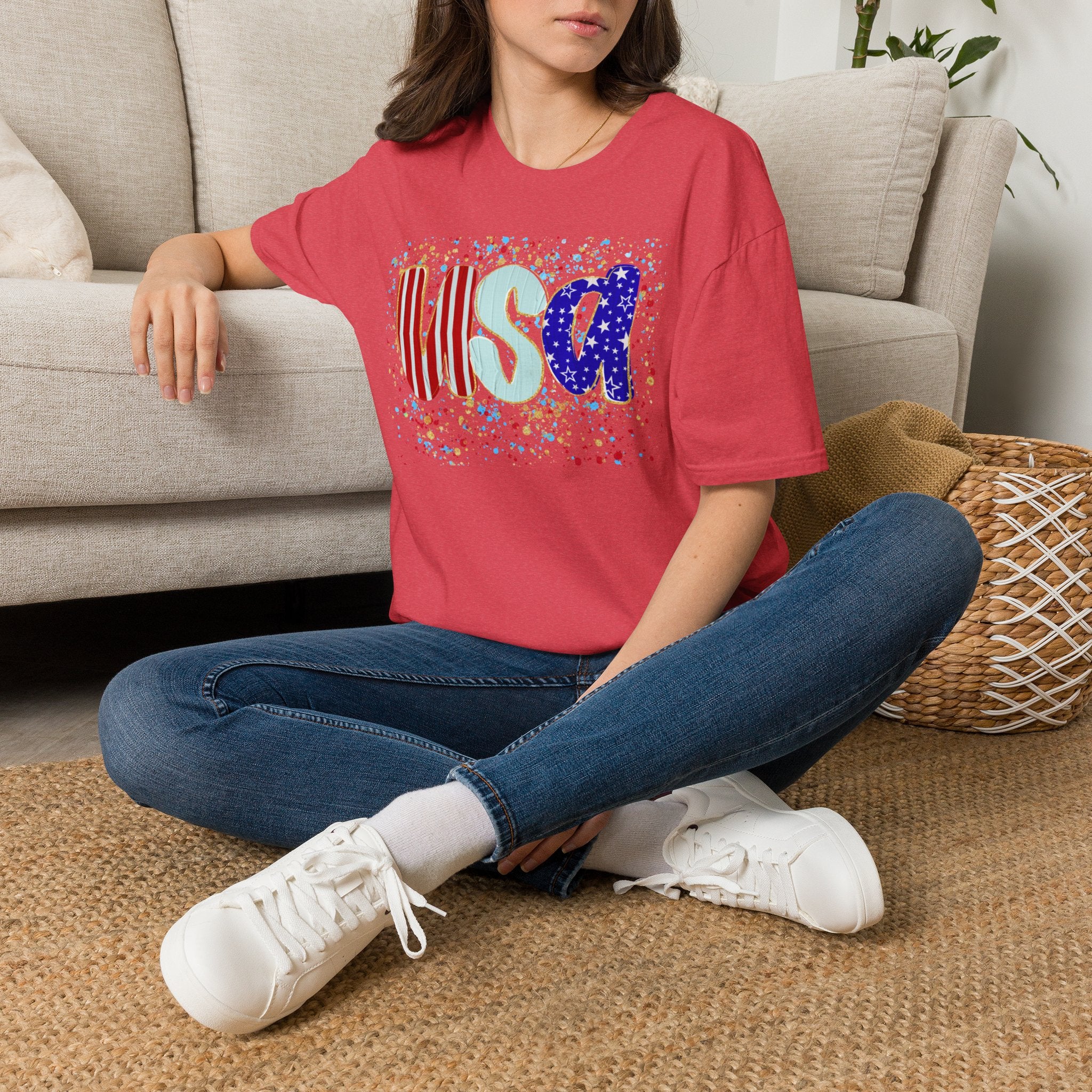 USA Patriotic T-Shirt — Red White & Blue Fourth of July Tee