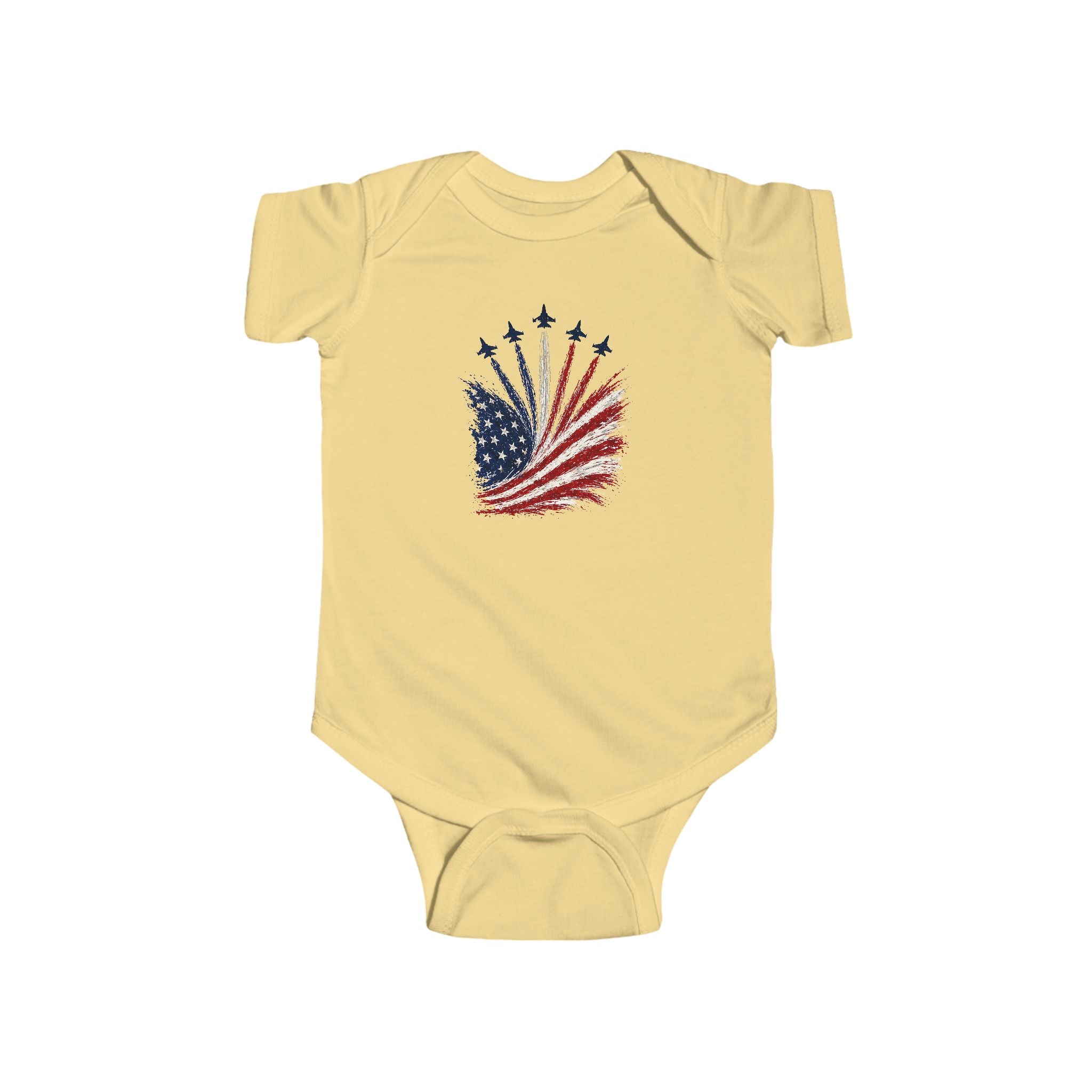 Infant Bodysuit — Stars & Stripes Jet Trail Patriotic Baby Onesie