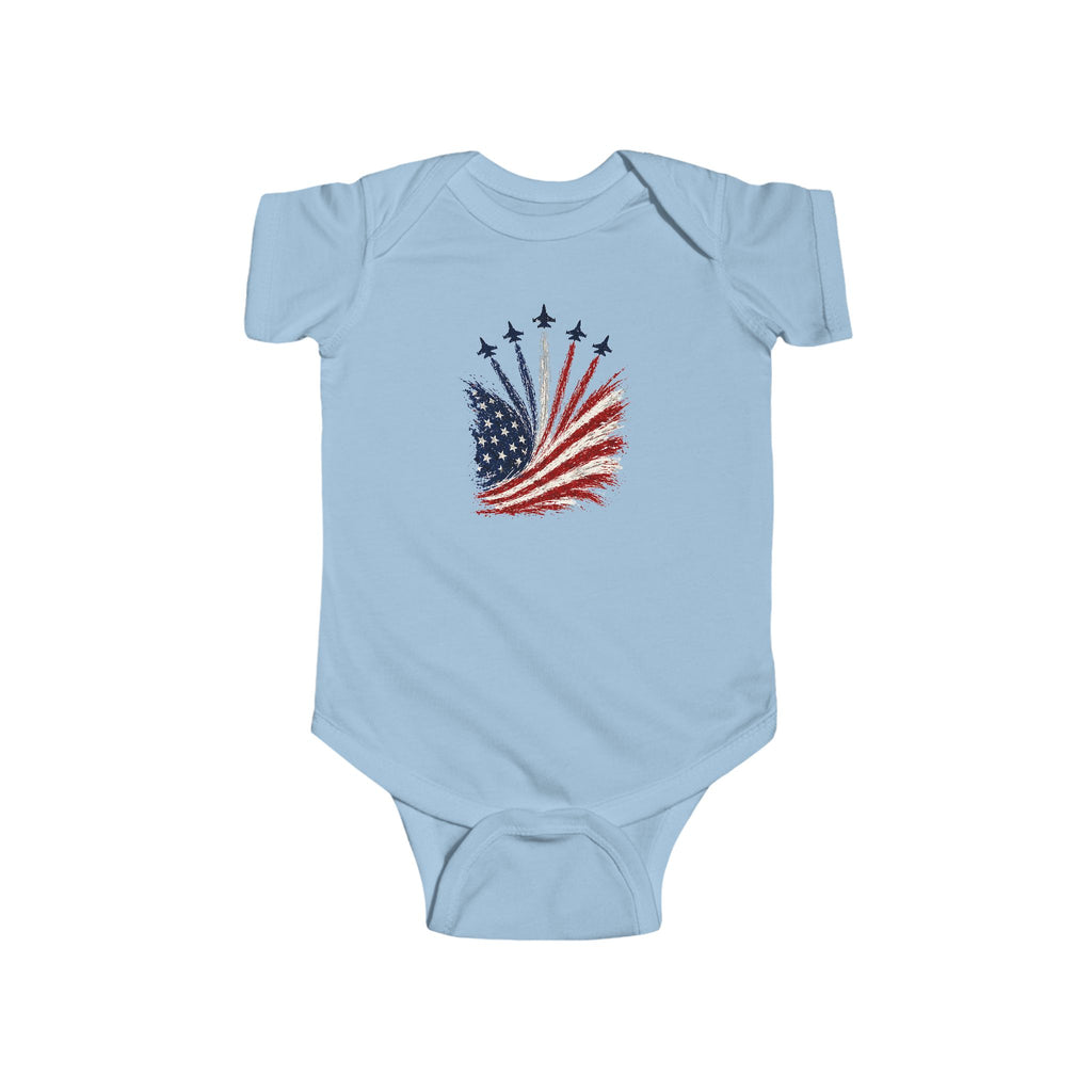Infant Bodysuit — Stars & Stripes Jet Trail Patriotic Baby Onesie