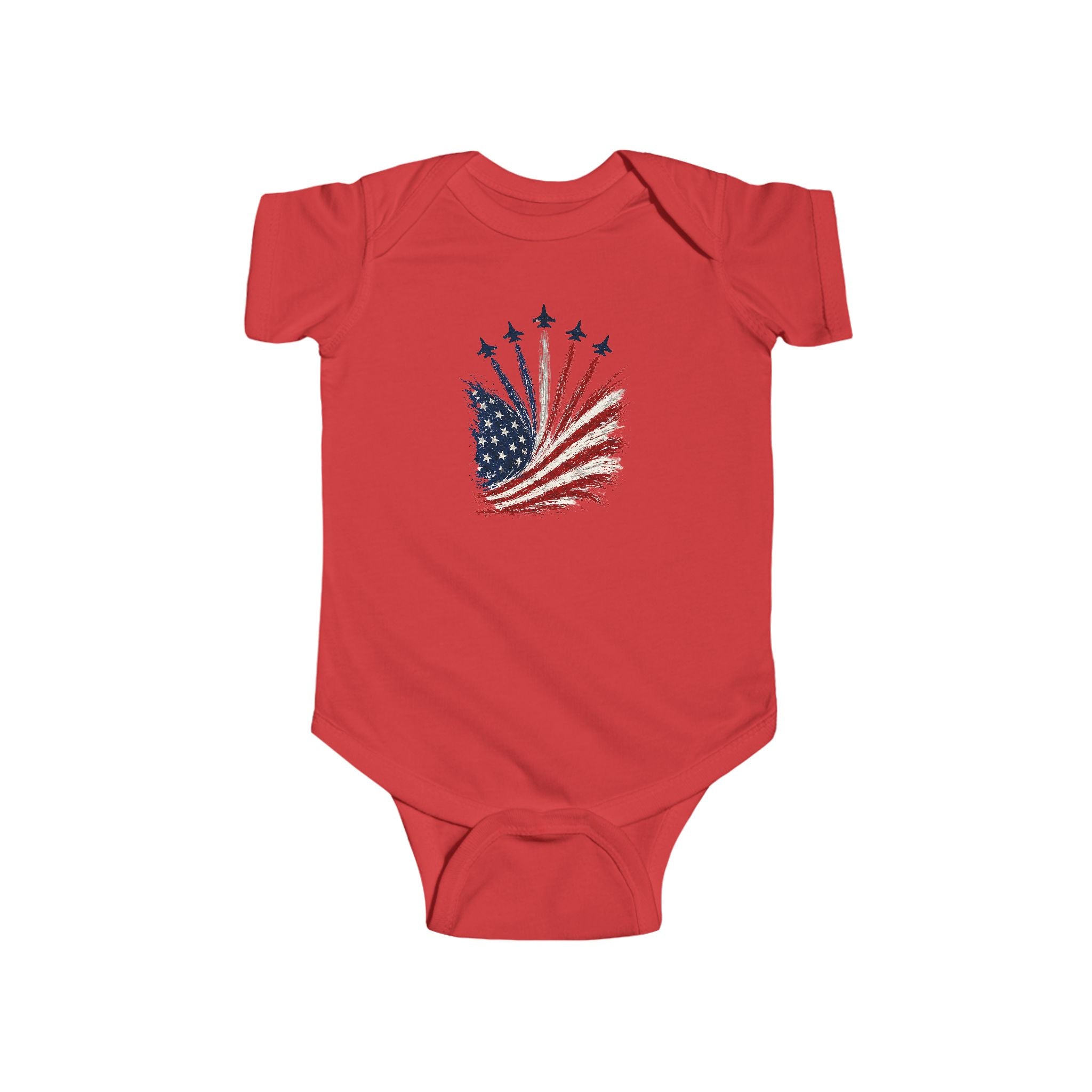 Infant Bodysuit — Stars & Stripes Jet Trail Patriotic Baby Onesie