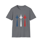 Patriotic Fighter Jet T-Shirt — Red White & Blue Military Aircraft Tee