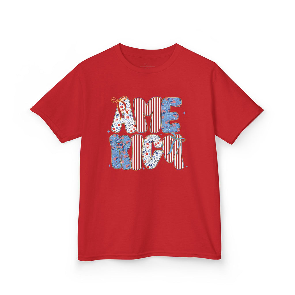 Youth, America Kid’s Tee — Patriotic Red White Blue Graphic